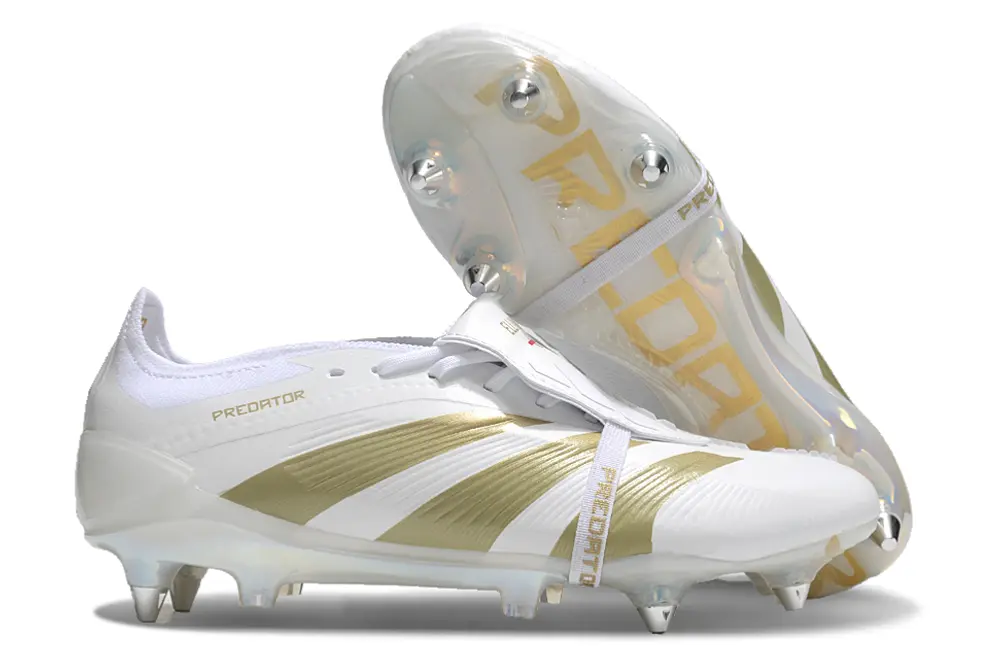 Adidas Predator 24 Elite Foldover Tongue SG - White/Gold Accent/Impact White
