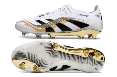 Adidas Predator 25 Elite FG - White/Black/Gold