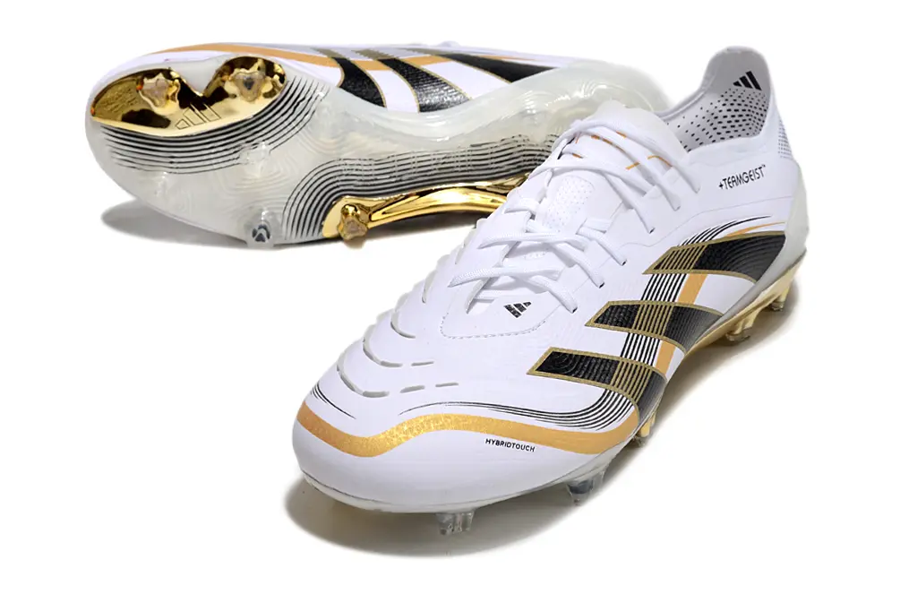 Adidas Predator 25 Elite FG - White/Black/Gold