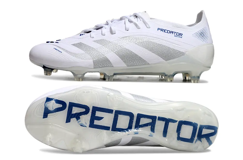 Adidas Predator 25 Elite FG - White/Silver/Blue