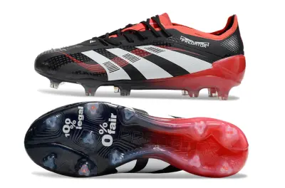 Adidas Predator 25 Elite FG - Black/Fiery Red/White