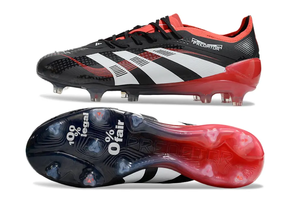 Adidas Predator 25 Elite FG - Black/Fiery Red/White