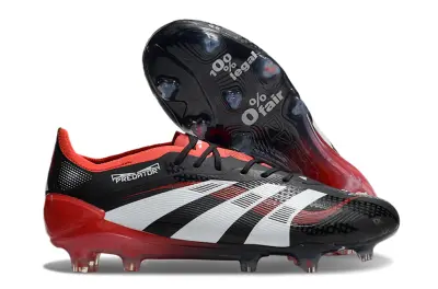 Adidas Predator 25 Elite FG - Black/Fiery Red/White