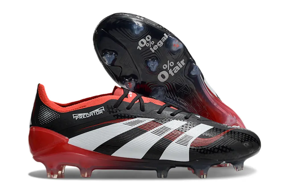Adidas Predator 25 Elite FG - Black/Fiery Red/White