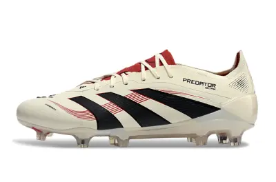 Adidas Predator 25 Elite FG - Cream/Crimson Red/Black