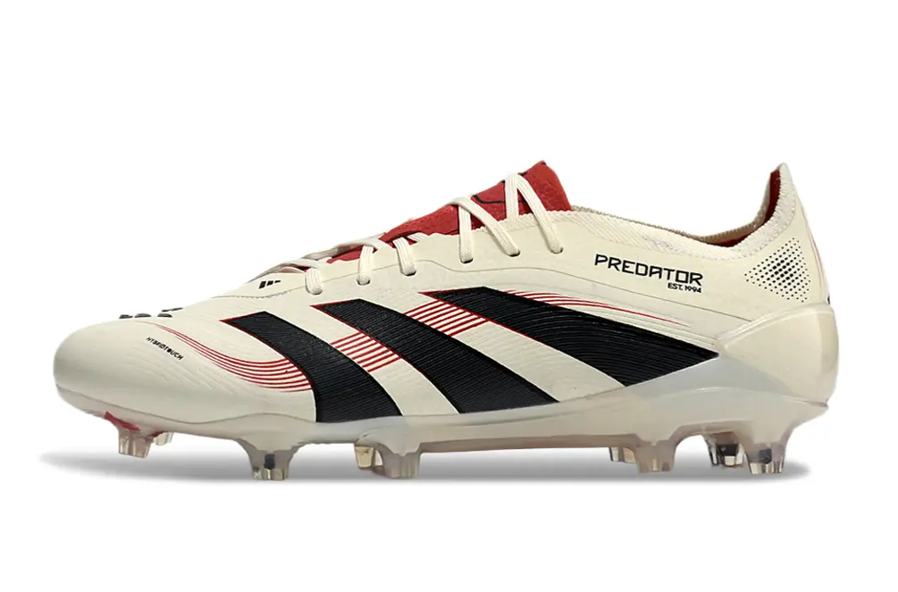 Adidas Predator 25 Elite FG - Cream/Crimson Red/Black