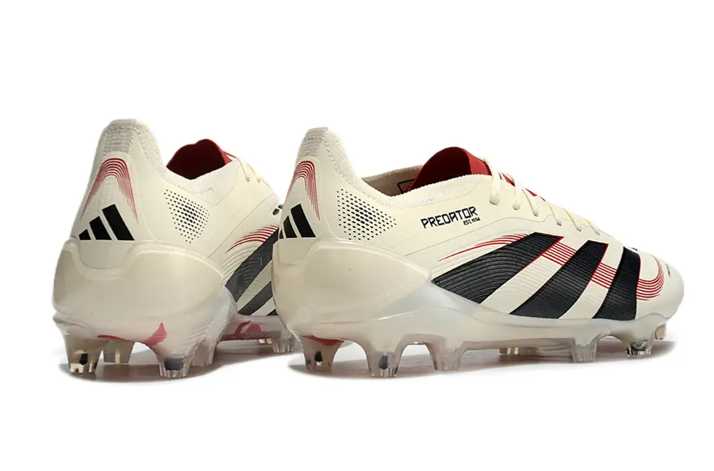 Adidas Predator 25 Elite FG - Cream/Crimson Red/Black