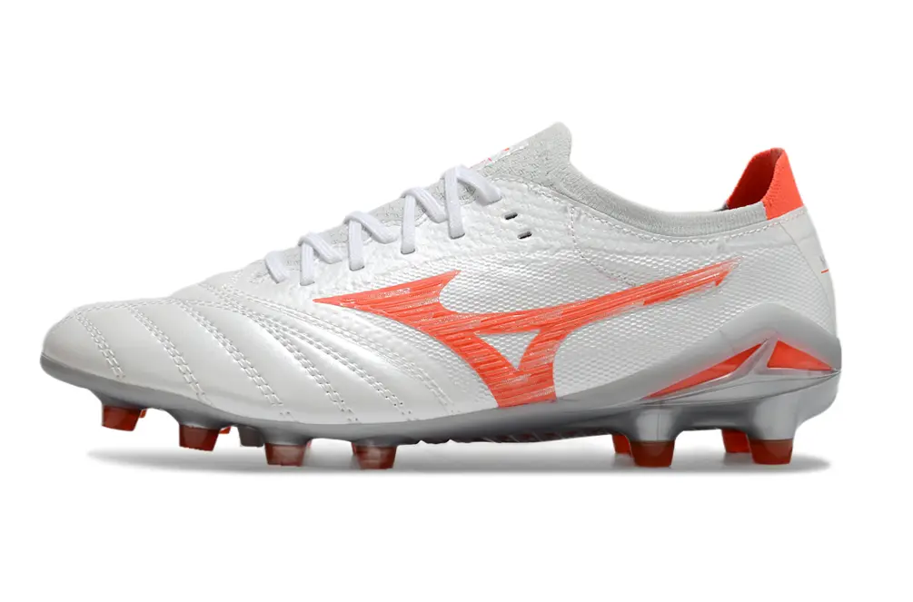 Mizuno Morelia Neo 4 Beta FG - Gray/Tangerine Burst/Classic White