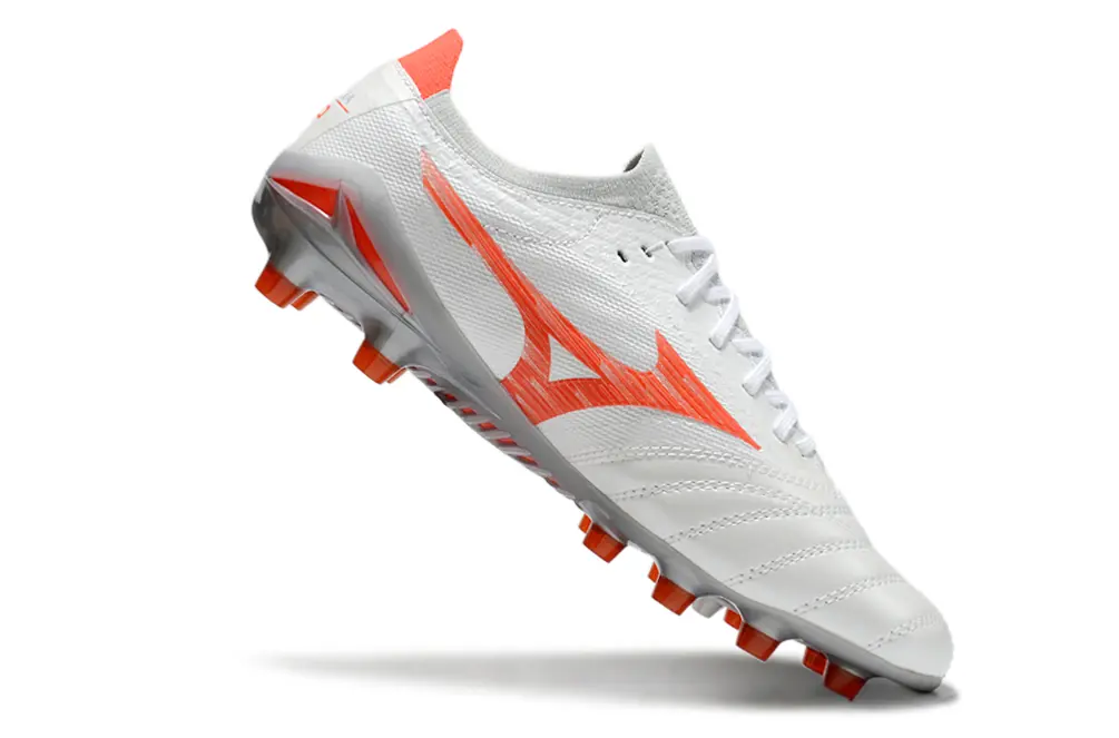 Mizuno Morelia Neo 4 Beta FG - Gray/Tangerine Burst/Classic White