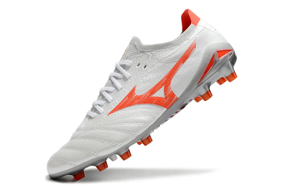 Mizuno Morelia Neo 4 Beta FG - Gray/Tangerine Burst/Classic White