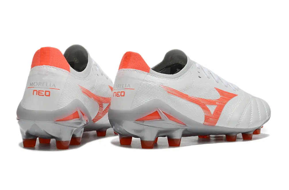 Mizuno Morelia Neo 4 Beta FG - Gray/Tangerine Burst/Classic White