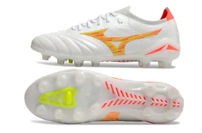 Mizuno Morelia Neo 4 Beta FG - White/Sunset Yellow/Flame Red