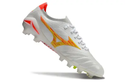 Mizuno Morelia Neo 4 Beta FG - White/Sunset Yellow/Flame Red