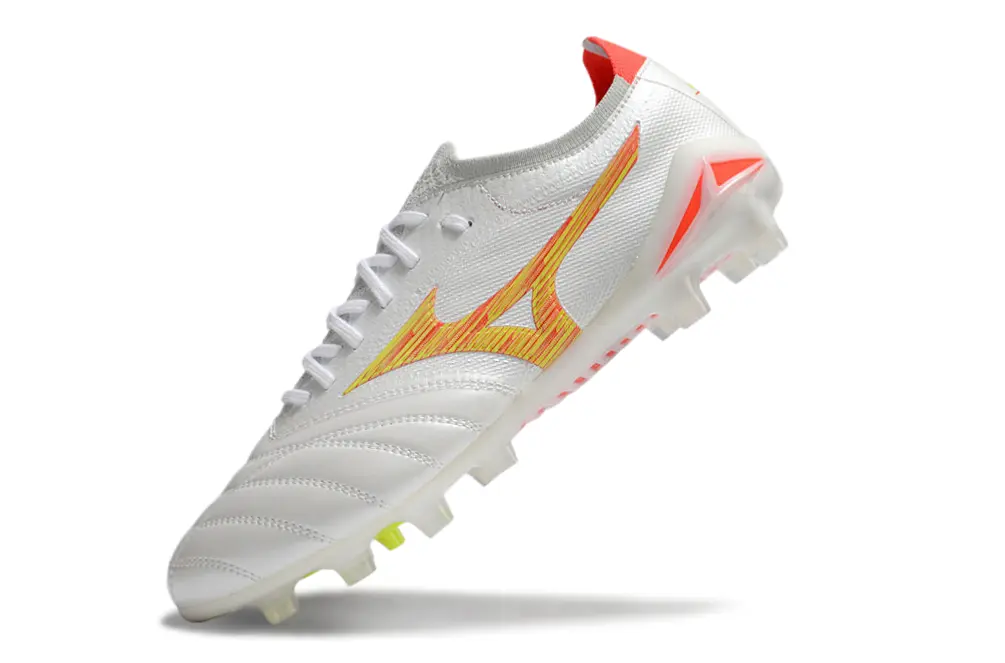 Mizuno Morelia Neo 4 Beta FG - White/Sunset Yellow/Flame Red