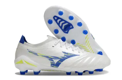 Mizuno Morelia Neo 4 Beta FG - White/Electric Blue/Neon Yellow