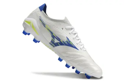 Mizuno Morelia Neo 4 Beta FG - White/Electric Blue/Neon Yellow