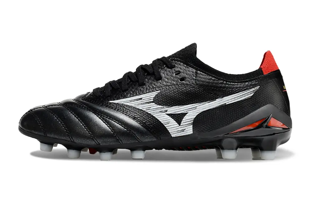 Mizuno Morelia Neo 4 Beta FG - Black/Crimson Red/Silver Mirage