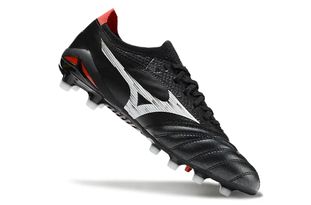 Mizuno Morelia Neo 4 Beta FG - Black/Crimson Red/Silver Mirage