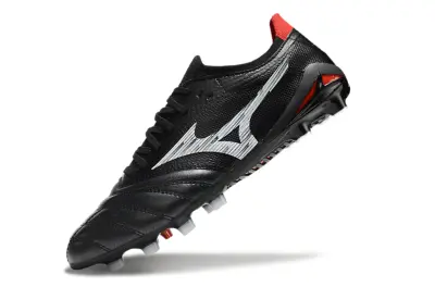 Mizuno Morelia Neo 4 Beta FG - Black/Crimson Red/Silver Mirage
