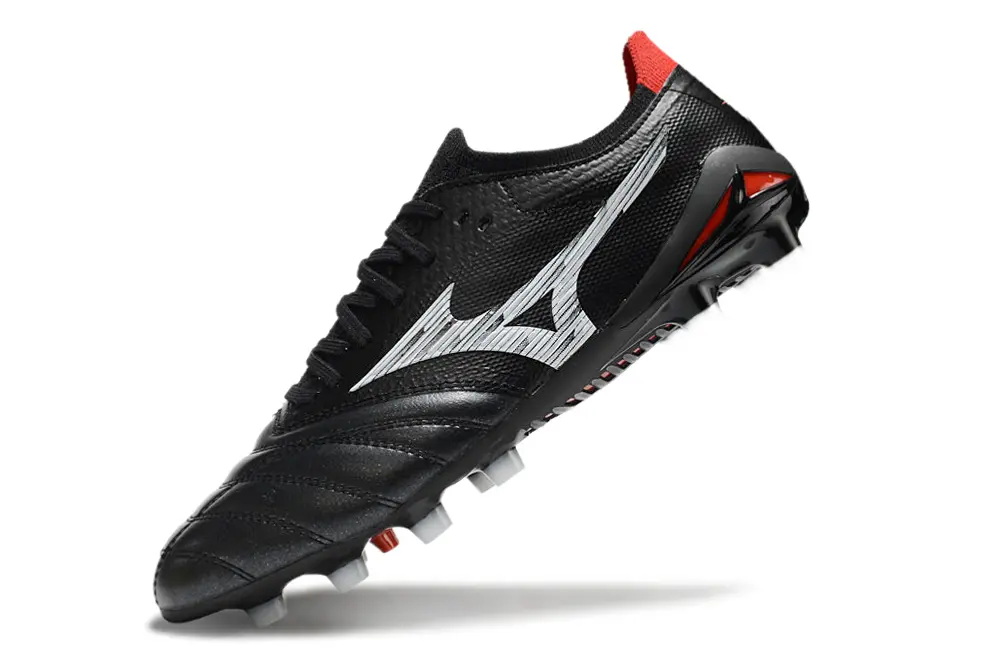 Mizuno Morelia Neo 4 Beta FG - Black/Crimson Red/Silver Mirage