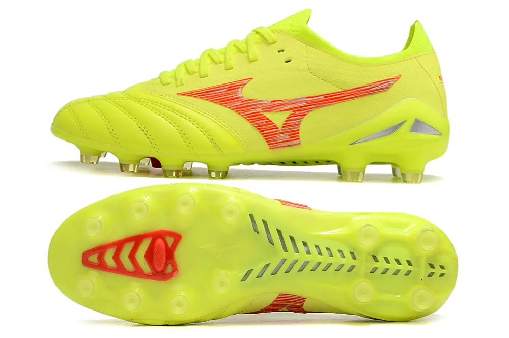 Mizuno Morelia Neo 4 Beta FG - Yellow/Neon Yellow/Dazzling Red