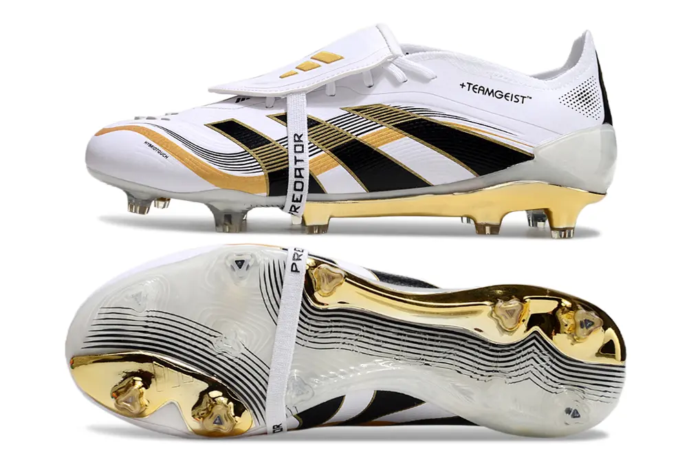 Adidas Predator 25 Elite Foldover Tongue FG - White/Gold/Black