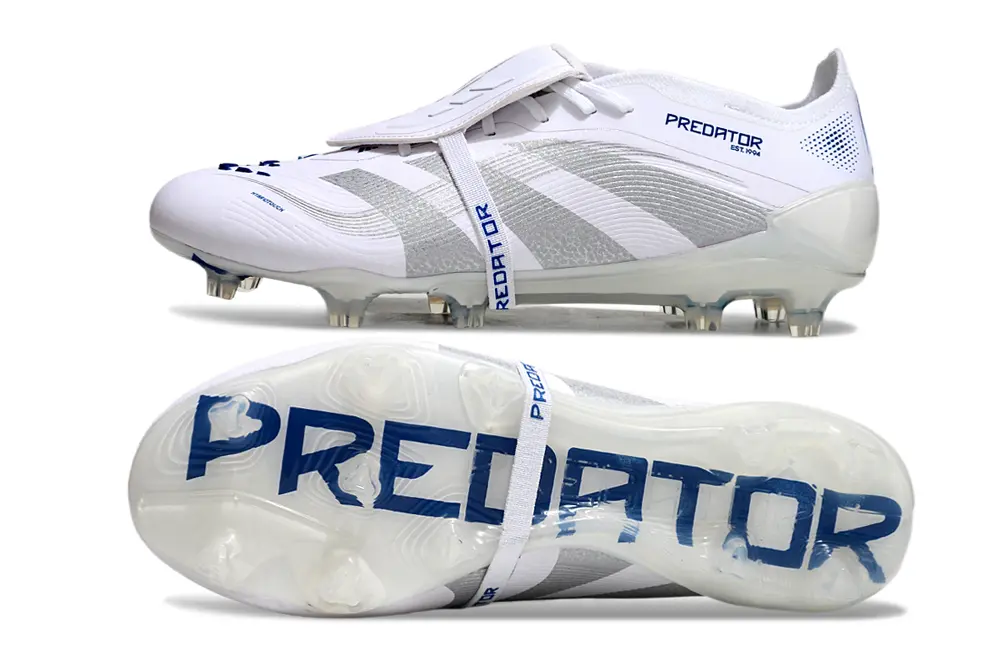 Adidas Predator 25 Elite Foldover Tongue FG - White/Silver/Blue