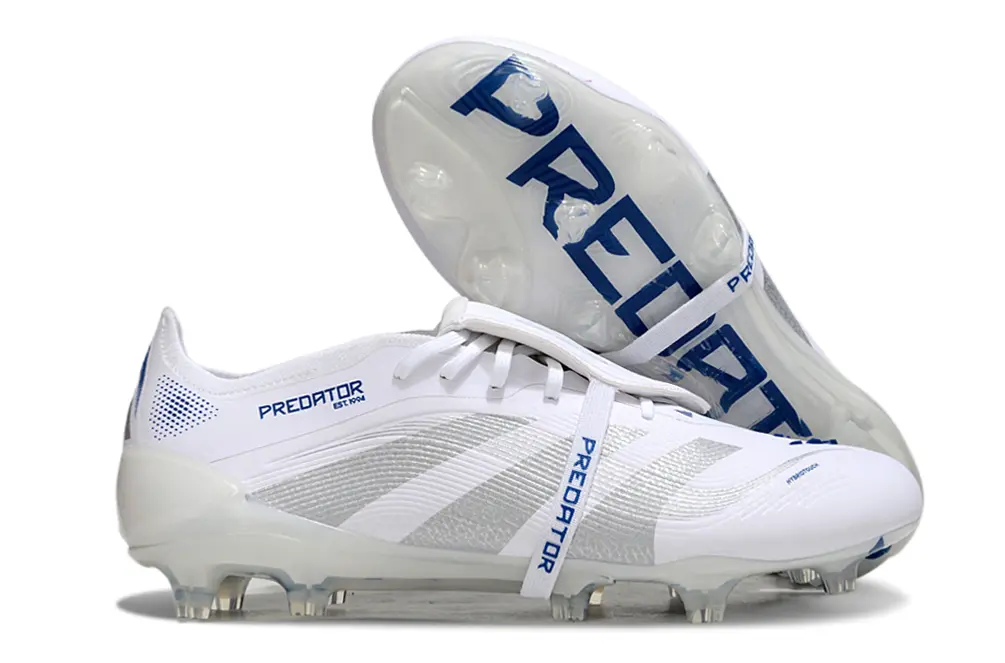 Adidas Predator 25 Elite Foldover Tongue FG - White/Silver/Blue