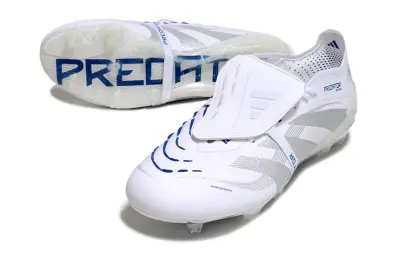 Adidas Predator 25 Elite Foldover Tongue FG - White/Silver/Blue