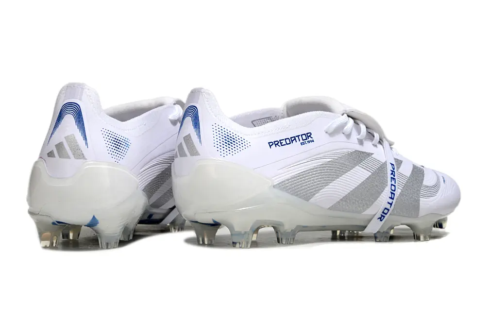 Adidas Predator 25 Elite Foldover Tongue FG - White/Silver/Blue