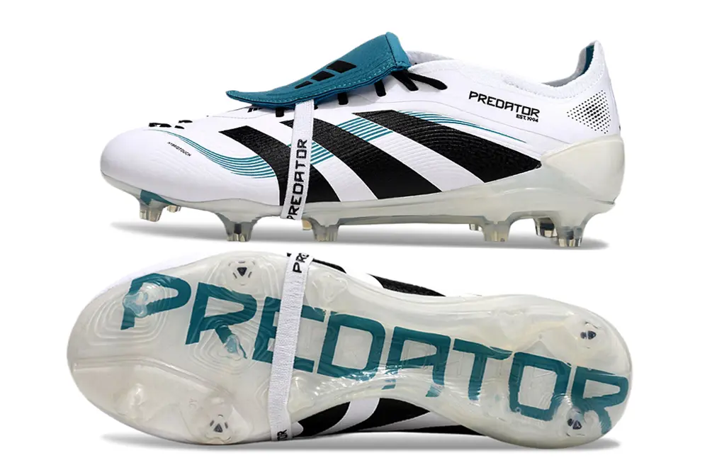 Adidas Predator 25 Elite Foldover Tongue FG - White/Black/Teal