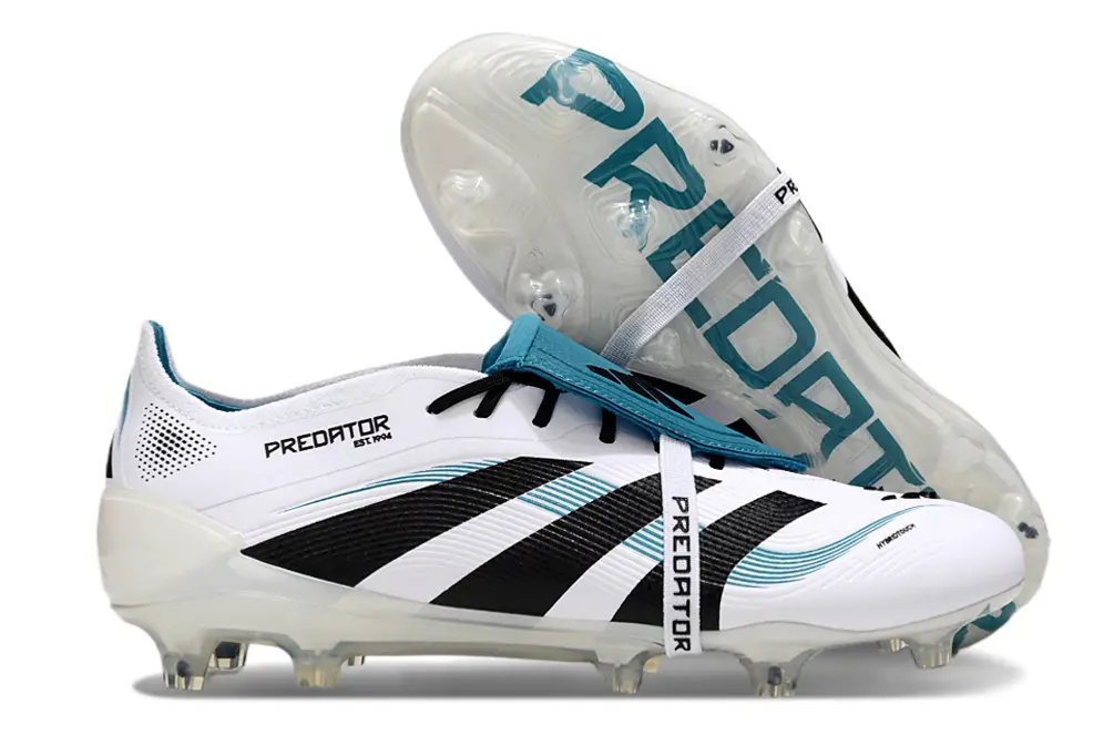 Adidas Predator 25 Elite Foldover Tongue FG - White/Black/Teal