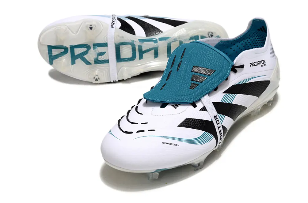 Adidas Predator 25 Elite Foldover Tongue FG - White/Black/Teal