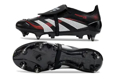 Adidas Predator 25 Elite Foldover Tongue FG - Black/Crimson Red/Sleek White