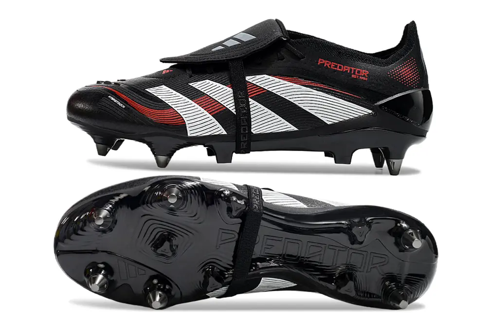 Adidas Predator 25 Elite Foldover Tongue FG - Black/Crimson Red/Sleek White