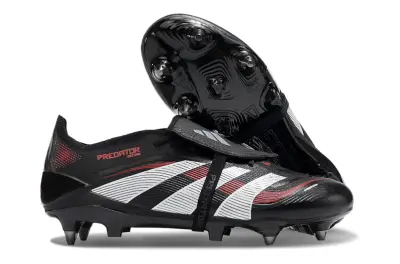 Adidas Predator 25 Elite Foldover Tongue FG - Black/Crimson Red/Sleek White