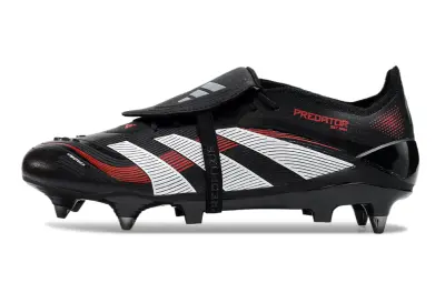 Adidas Predator 25 Elite Foldover Tongue FG - Black/Crimson Red/Sleek White