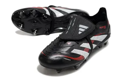 Adidas Predator 25 Elite Foldover Tongue FG - Black/Crimson Red/Sleek White