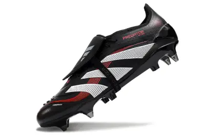 Adidas Predator 25 Elite Foldover Tongue FG - Black/Crimson Red/Sleek White