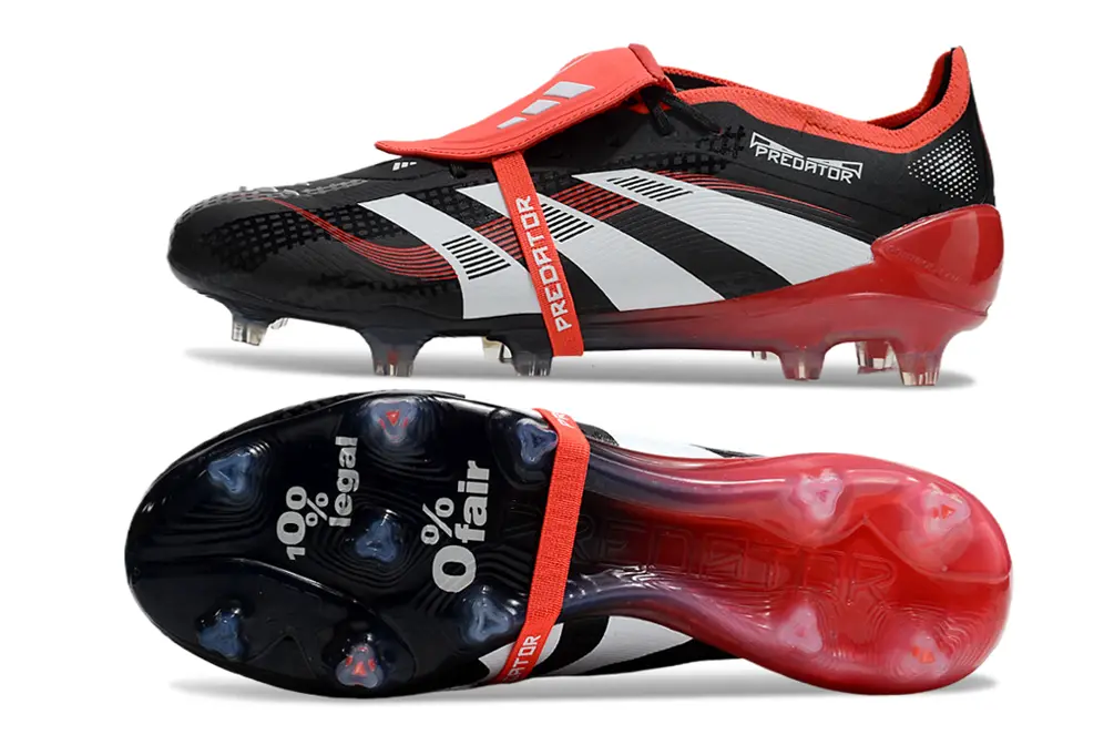 Adidas Predator 25 Elite Foldover Tongue FG - Black/Scarlet Red/White
