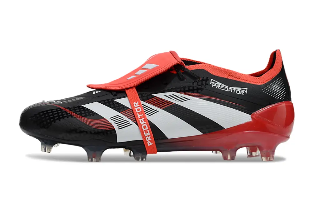 Adidas Predator 25 Elite Foldover Tongue FG - Black/Scarlet Red/White