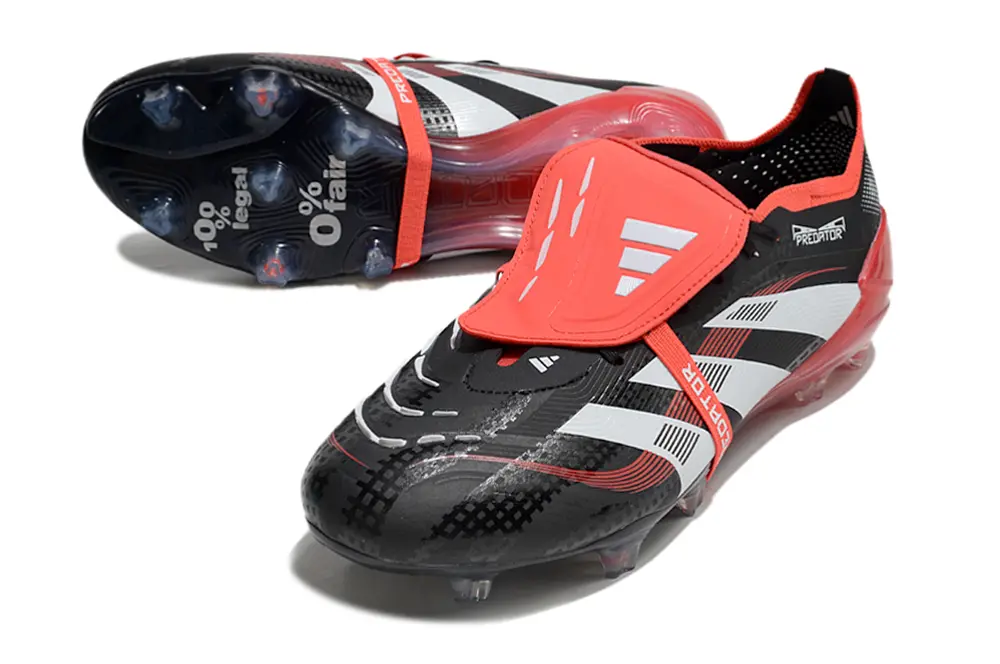 Adidas Predator 25 Elite Foldover Tongue FG - Black/Scarlet Red/White