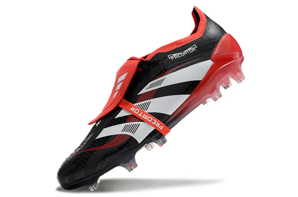 Adidas Predator 25 Elite Foldover Tongue FG - Black/Scarlet Red/White