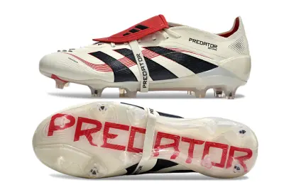 Adidas Predator 25 Elite Foldover Tongue FG - White/Crimson/Black