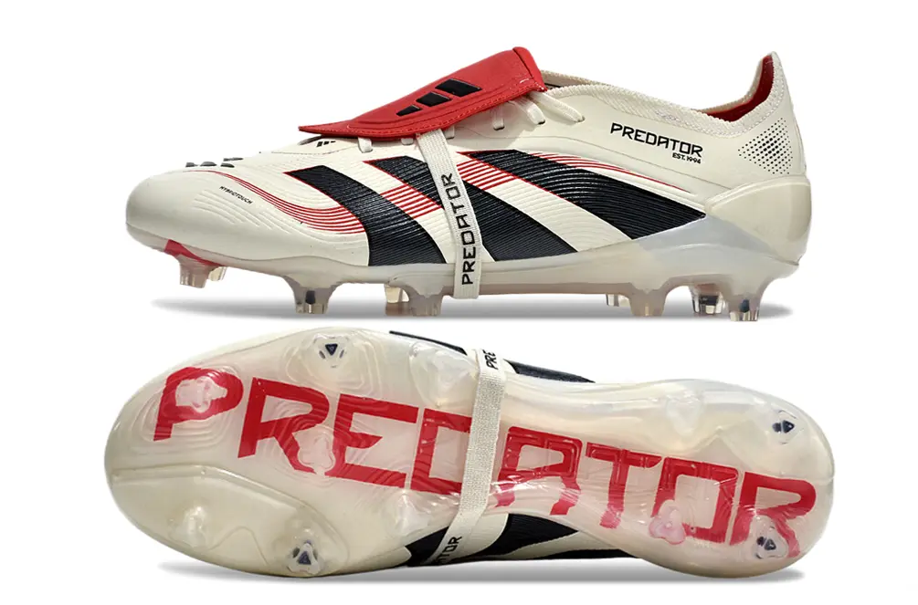 Adidas Predator 25 Elite Foldover Tongue FG - White/Crimson/Black
