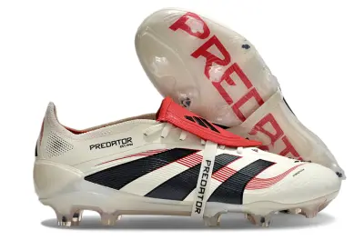 Adidas Predator 25 Elite Foldover Tongue FG - White/Crimson/Black