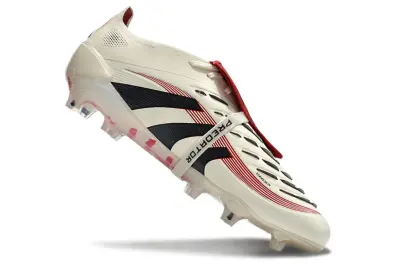 Adidas Predator 25 Elite Foldover Tongue FG - White/Crimson/Black