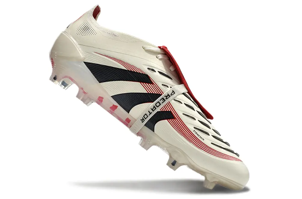 Adidas Predator 25 Elite Foldover Tongue FG - White/Crimson/Black