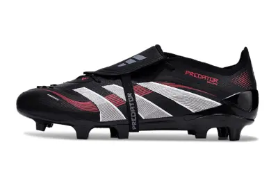 Adidas Predator 25 Elite Foldover Tongue FG - Black/Crimson Red/Sleek Silver