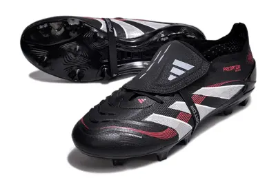 Adidas Predator 25 Elite Foldover Tongue FG - Black/Crimson Red/Sleek Silver